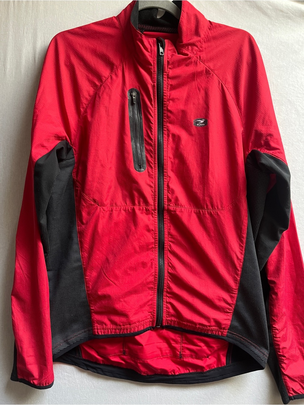 Sugoi Custom Fit Performance Cycling Jacket Red Black L